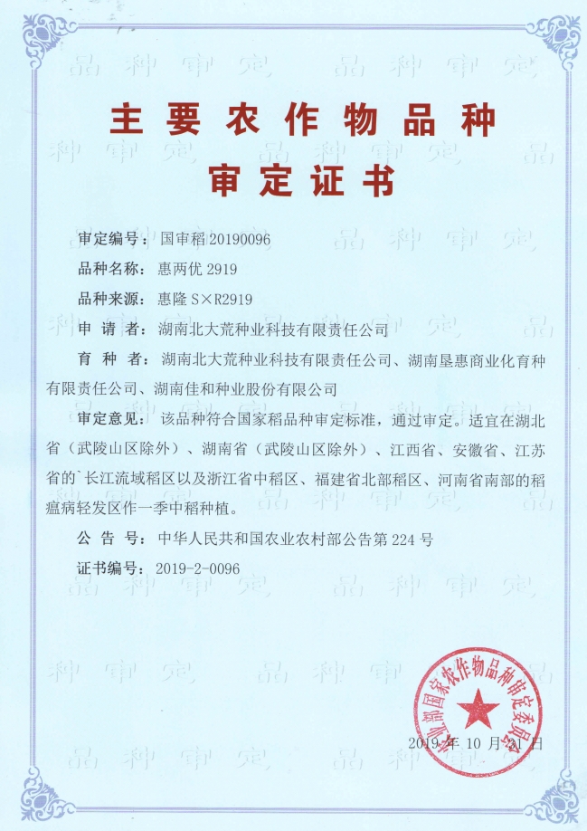 惠兩優2919